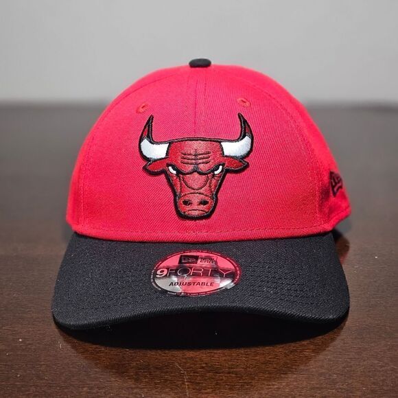 Chicago Bulls New Era Dad Hat Cap Red Black 9Forty NBA Jordan Pippen Rodman New - Picture 2 of 12